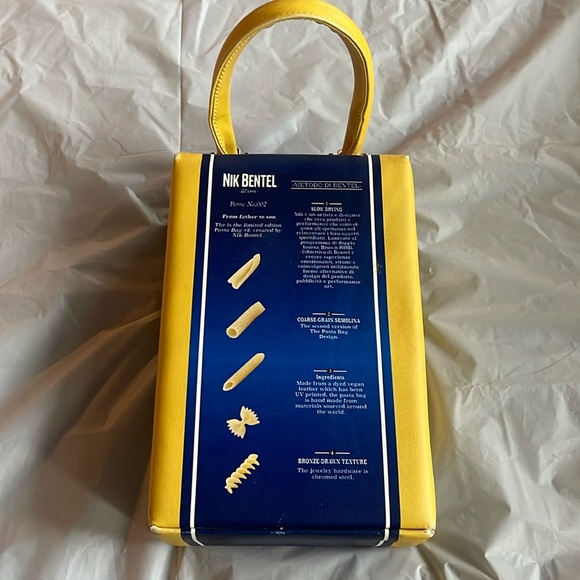 Nik Bentel Italian Pasta Bag. Vegan Hand Bag - Picture 7 of 17